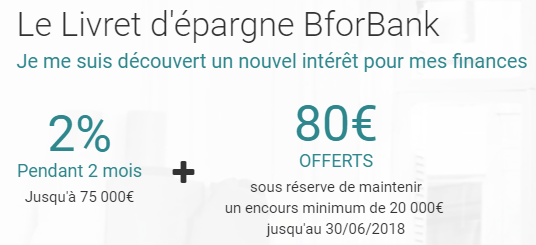 Livret BforBank offre mars 2018